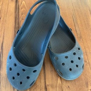 Crocs Black Mary Jane shoes Women's 10 slip on comfy summer shoe slide on